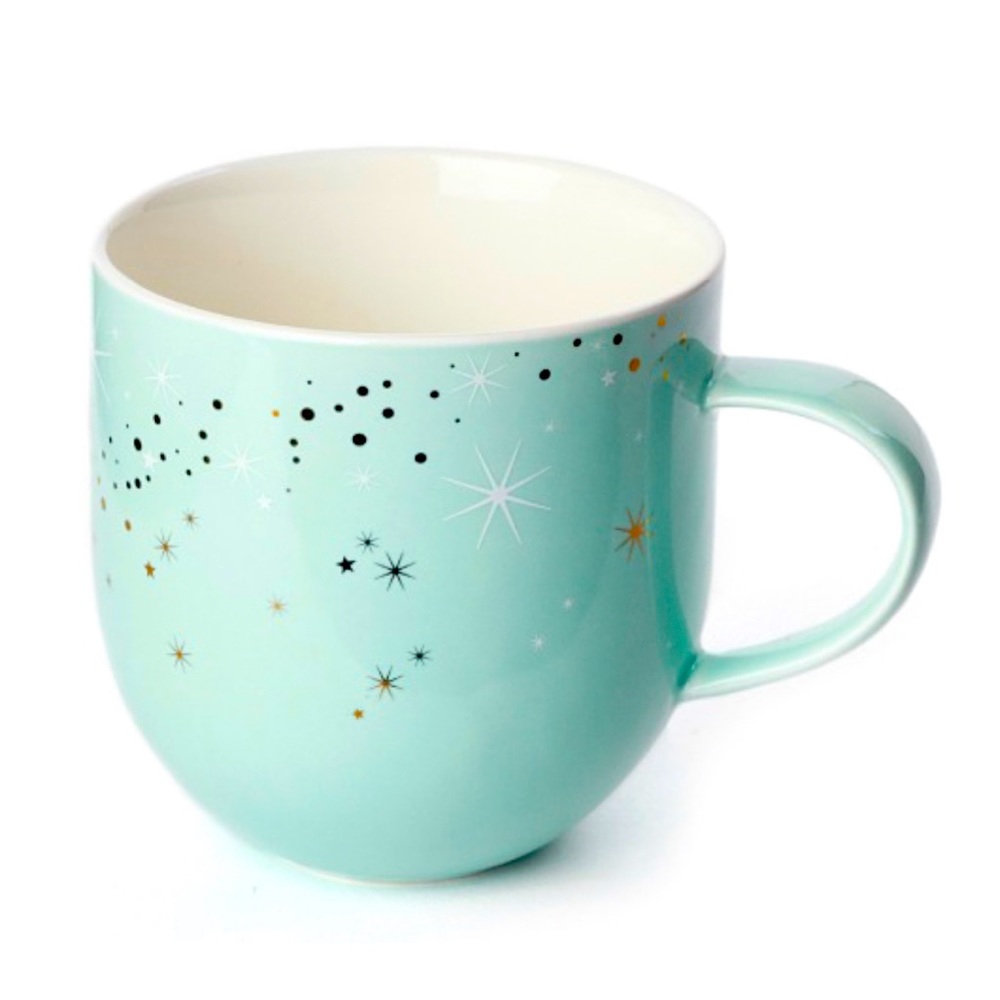 BNIB David’s Tea Simplicity Tea Mug - Starry Sky, Mint Green